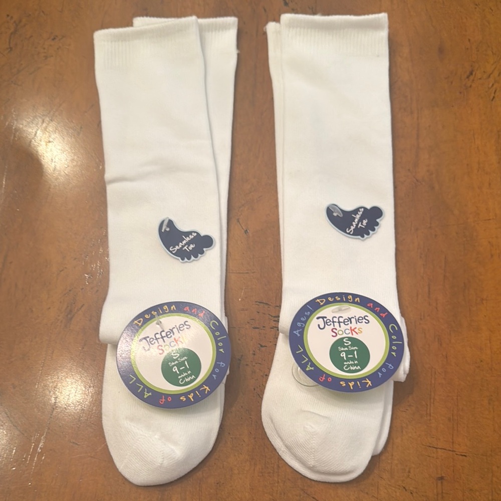 Jefferies Socks Girls High Class Knee High Socks 2 Pairs - Small (9-1)